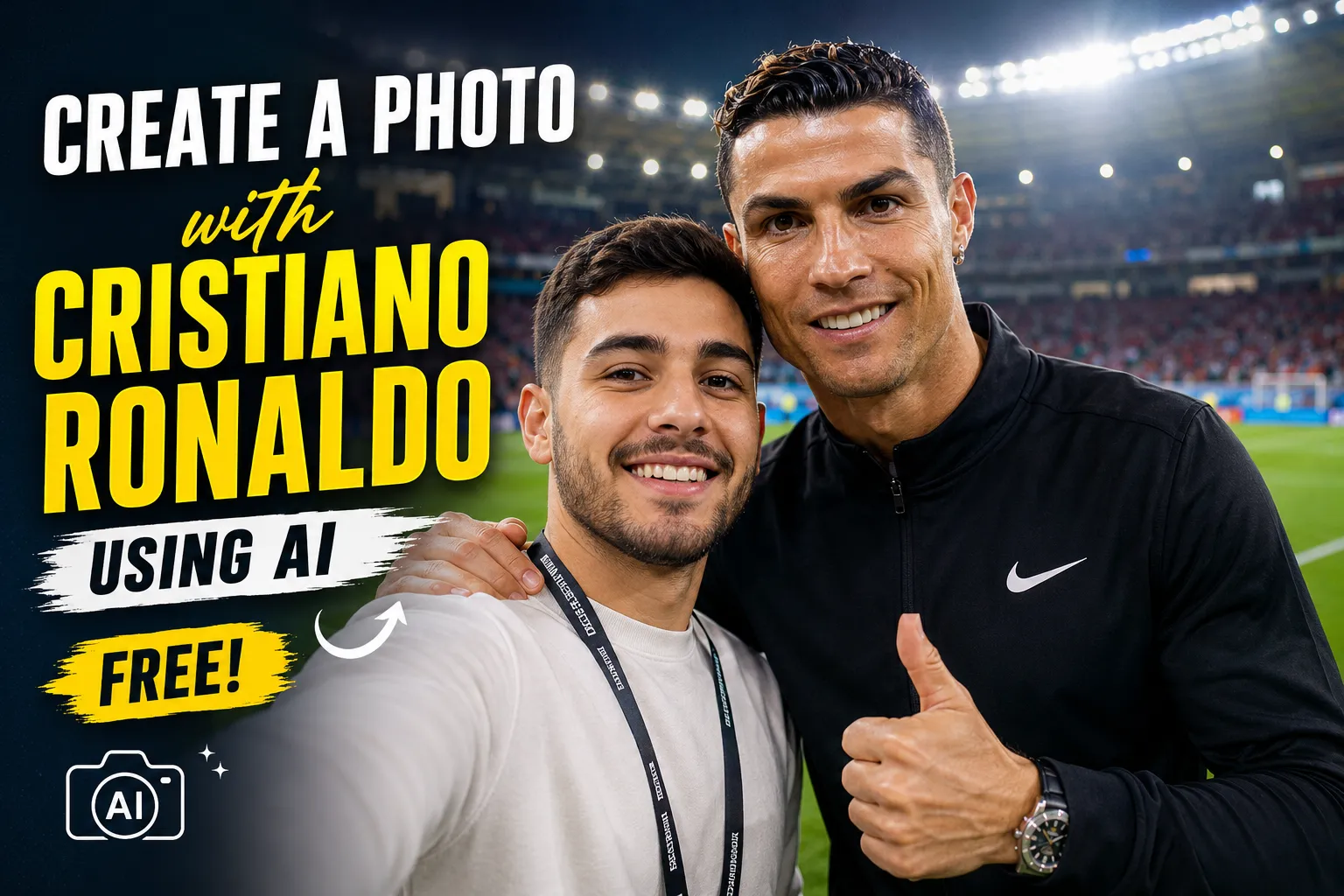 Create a Photo With Cristiano Ronaldo Using AI for Free